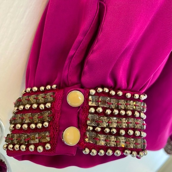 ✨Host Pick✨Silk Wrist Detailed 80’s Style Blouse - Picture 3 of 17